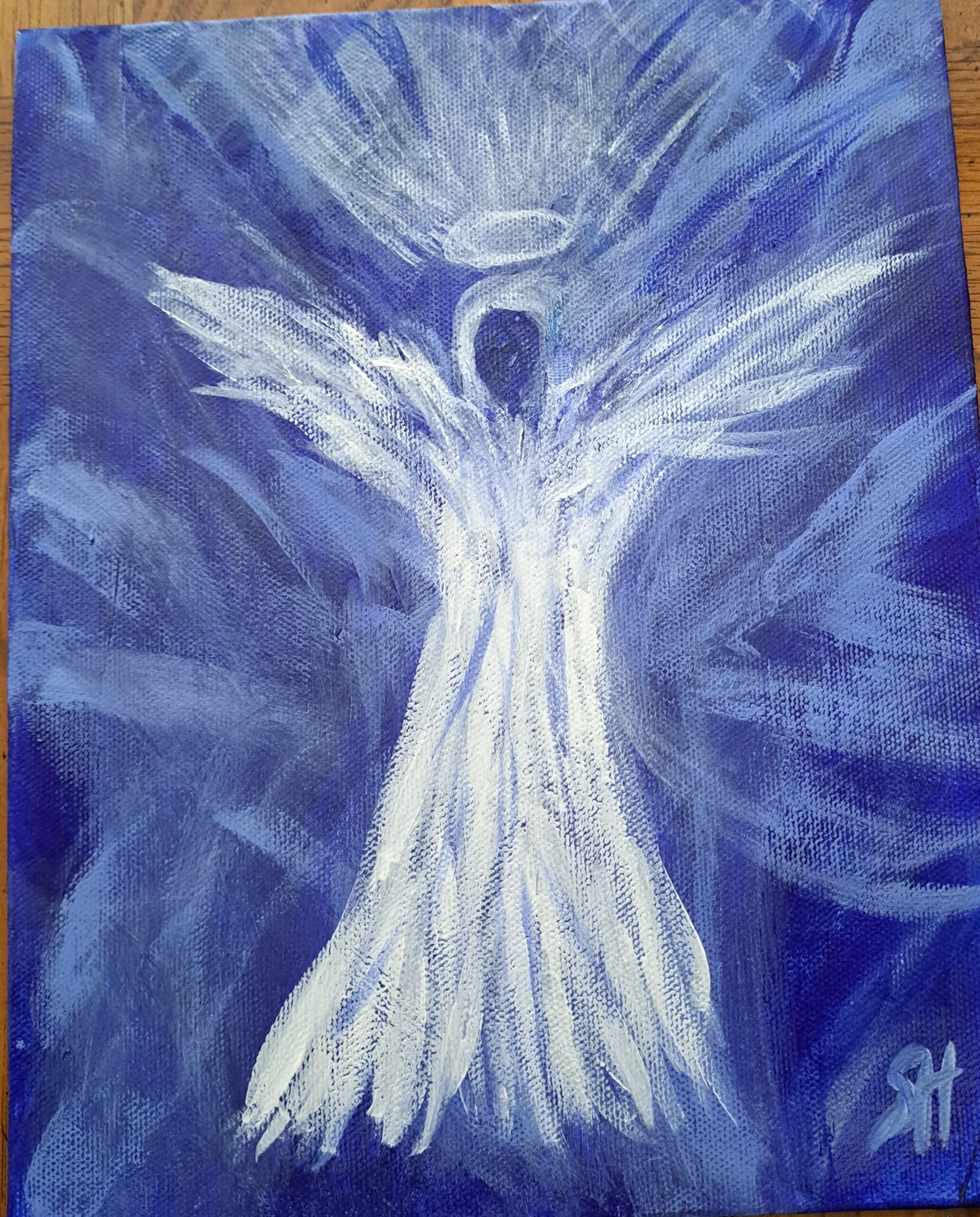 Energy Angel Painting by Sharon Hess