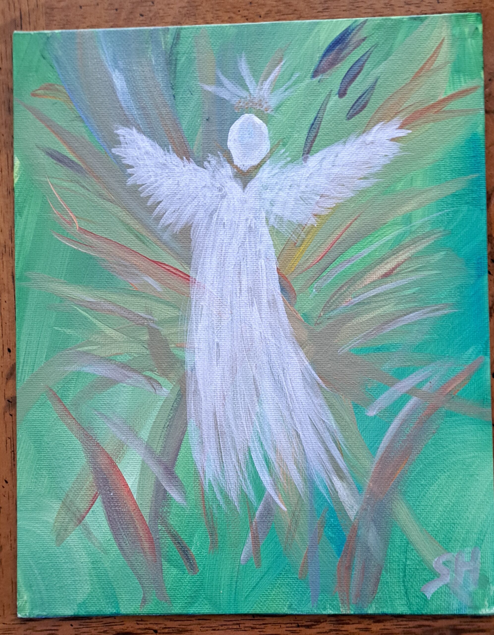 Energy Angel Painting by Sharon Hess