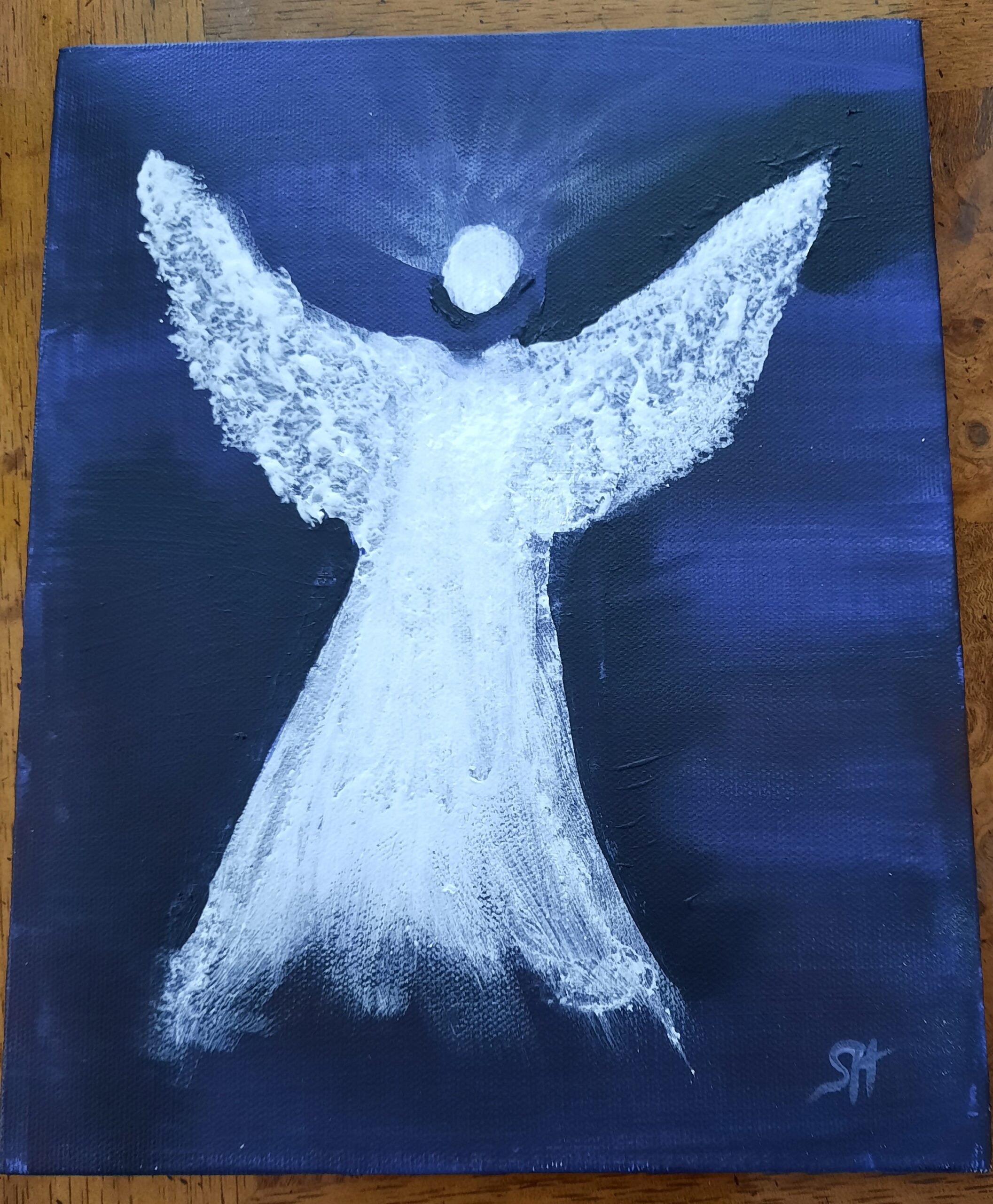 Energy Angel Painting by Sharon Hess